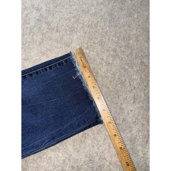 Maurices Size 14W Cropped Jeans Med Wash Holes - Picture 2 of 10